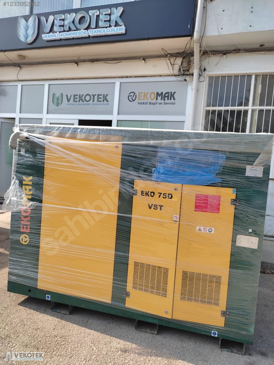 EKOMAK EKO75DVST İNVERTÖRLÜ 75KW 8 BAR SATILIK-KİRALIK KOMPRESÖR